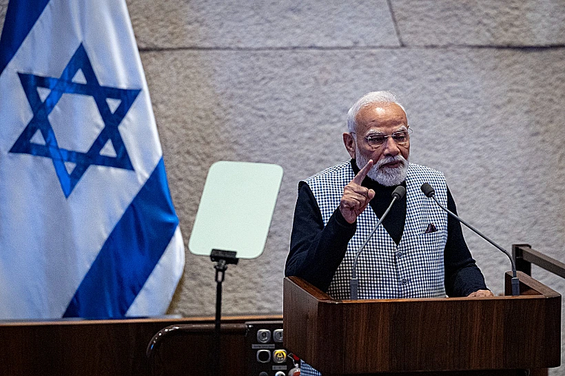 ראש ממשלת הודו נרנדרה מודי בכנסת ישראל