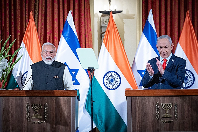 נתניהו ומודי בהצהרה משותפת