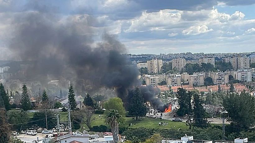זירת הפגיעה בבית שמש