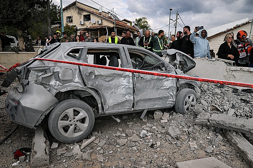 זירת הפגיעה הישירה בבית שמש