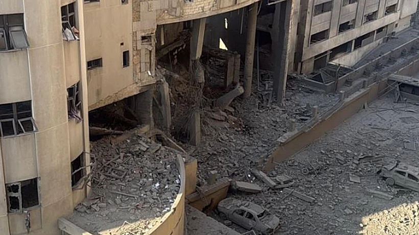 מבנה הרדיו שהותקף בביירות