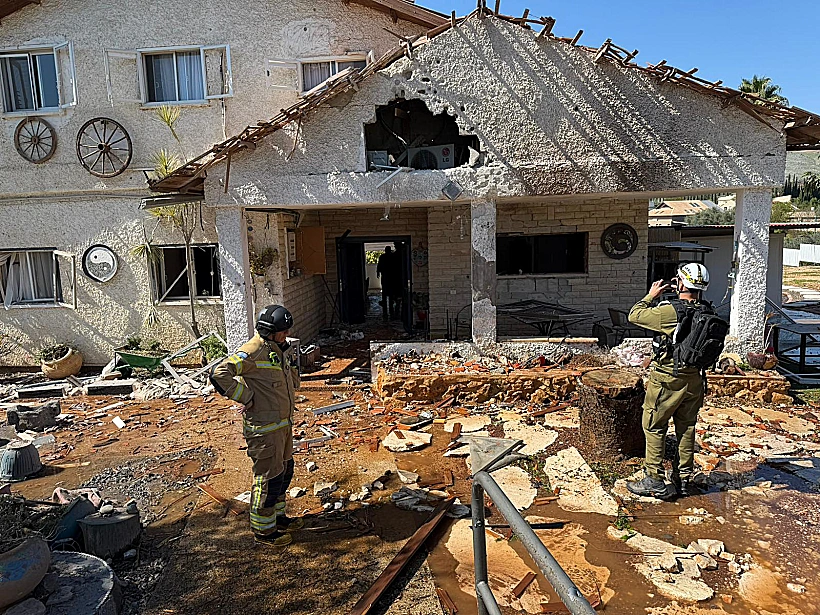 זירת הפגיעה ביישוב באצבע הגליל