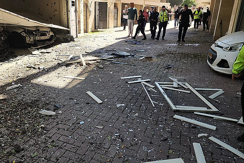 זירת נפילת רסיס בפתח תקווה