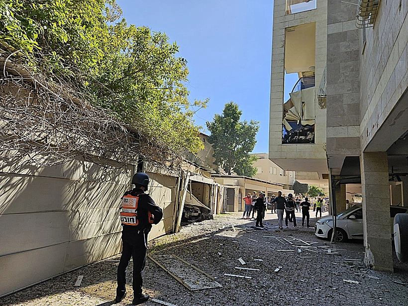 זירת נפילת רסיס בפתח תקווה