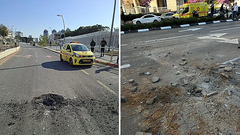 זירת נפילה בכביש בגוש דן