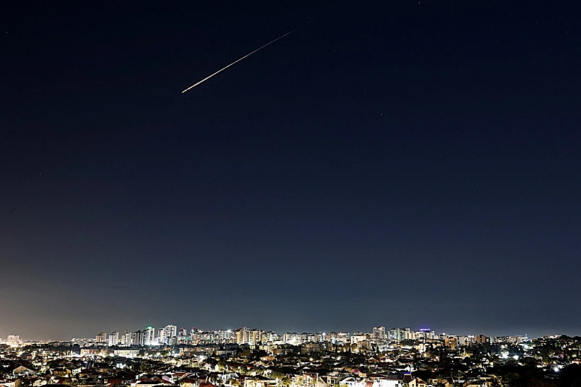 טיל ששוגר מאיראן לישראל