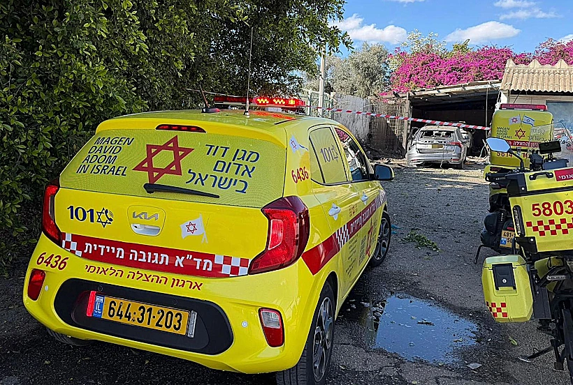 זירת נפילת רסיס בגוש דן