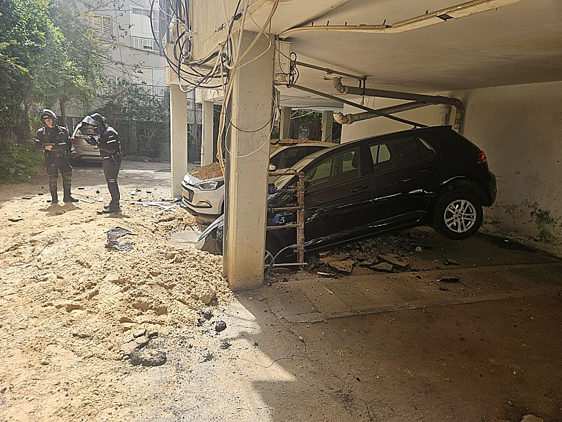 זירת פגיעת רסיס במרכז הארץ