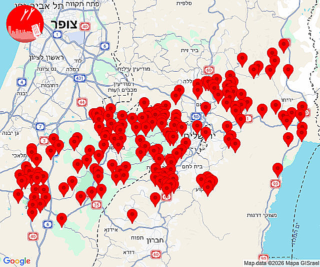 אזעקות בירושלים והדרום