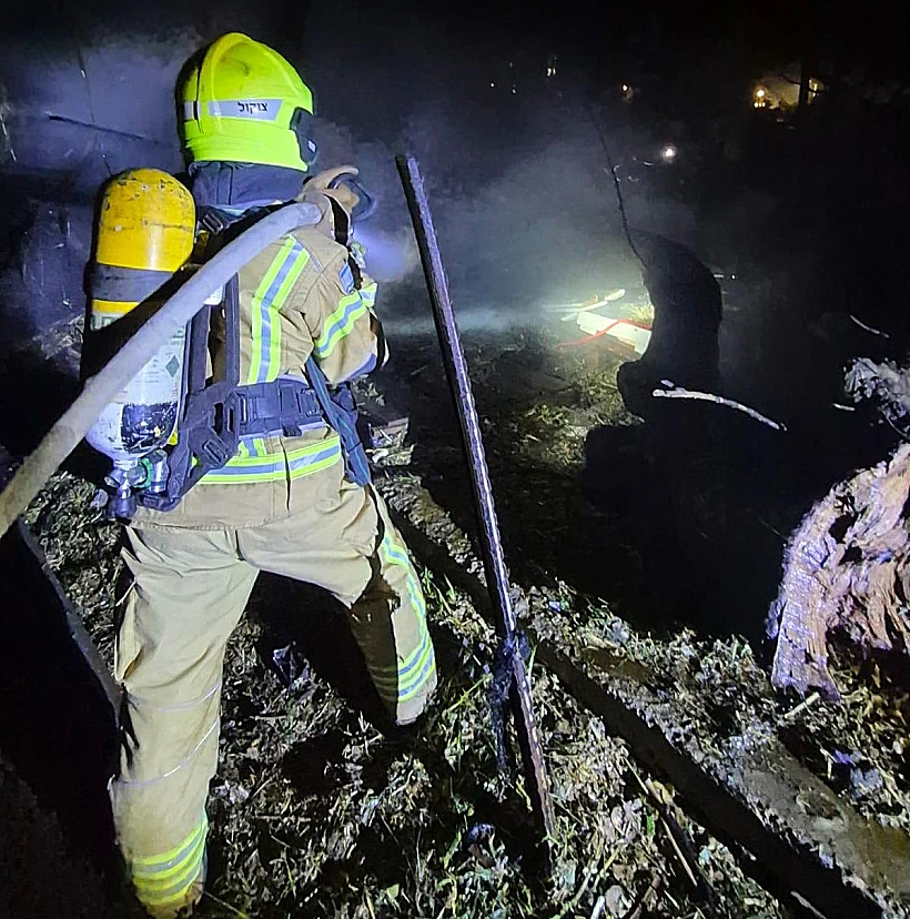 זירת הפגיעה בזרזיר