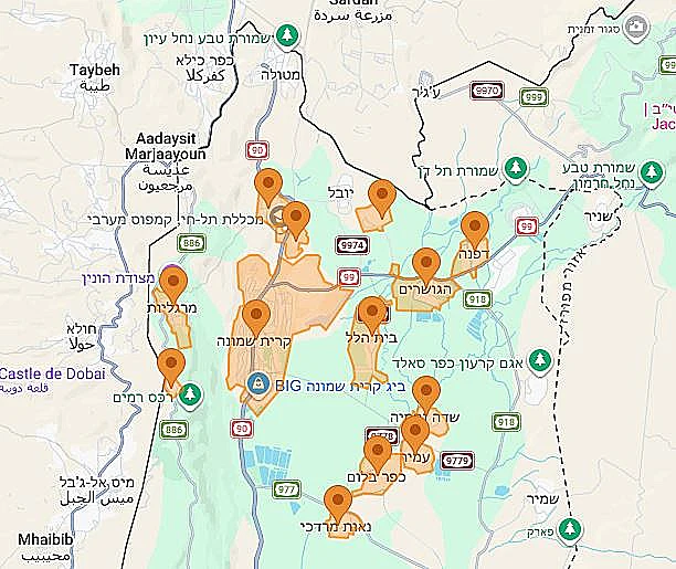 אזעקות בקריית שמונה והסביבה