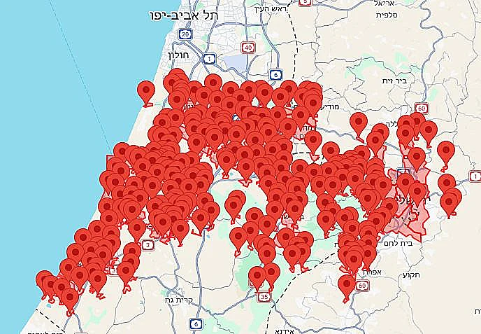 אזעקות באזורים נרחבים בארץ