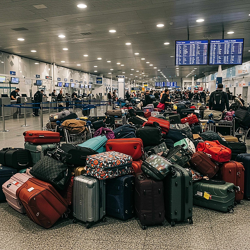 Airport,with,alot,of,luggage