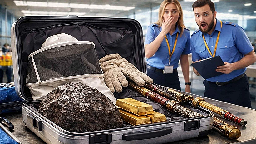 פריטים מוזרים שנמצאו במזוודה בשדה תעופה