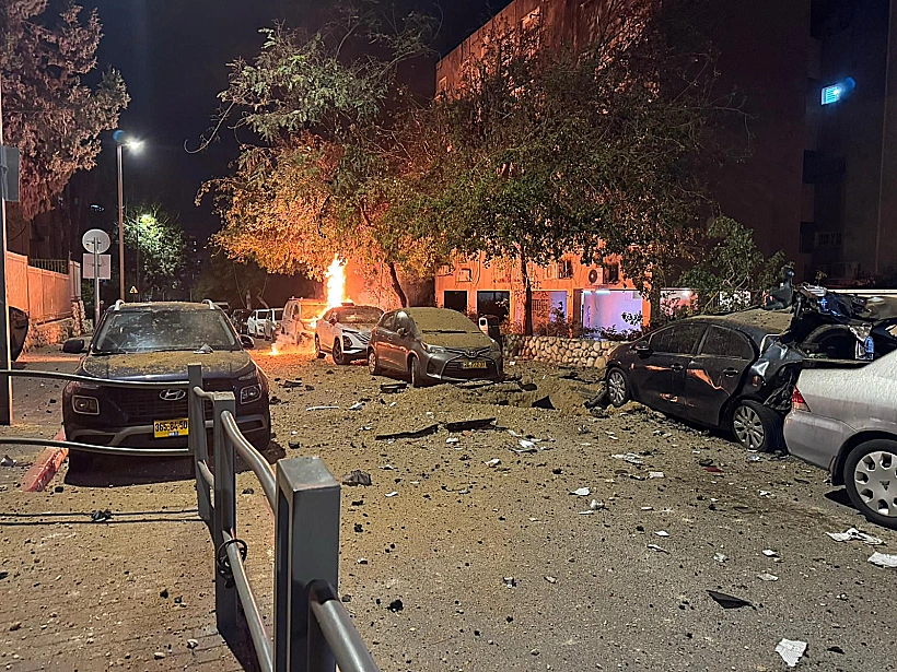 זירת נפילת רסיס בחולון