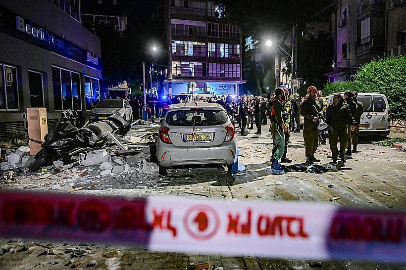 זירת הפגיעה ברמת גן