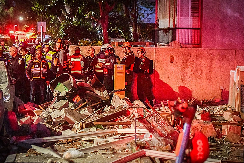 זירת הפגיעה ברמת גן