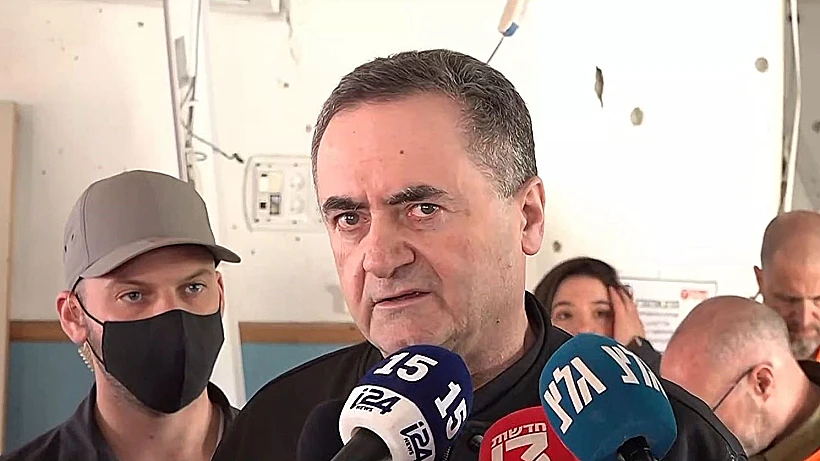 שר הביטחון כ"ץ בזירת הנפילה בראשון לציון