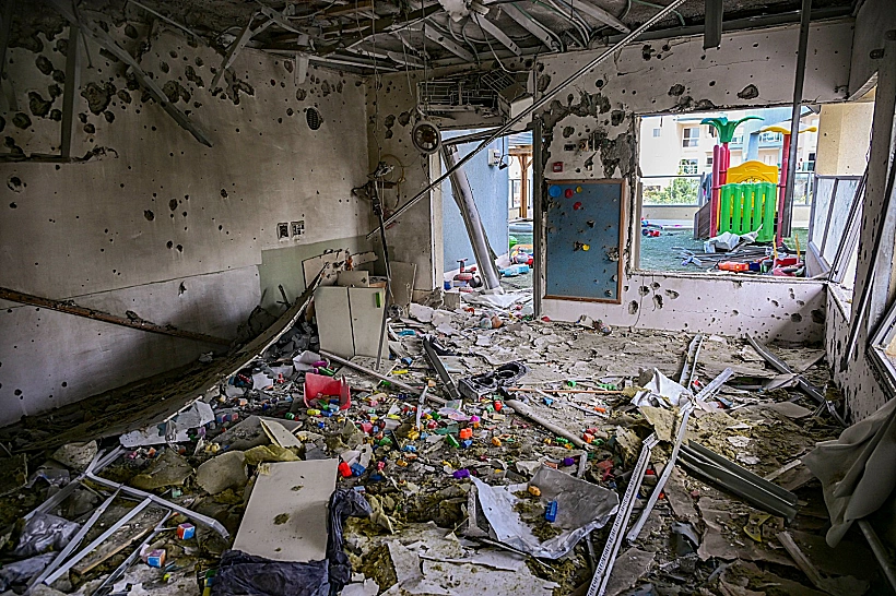 זירת נפילה בגן ילדים בראשון לציון