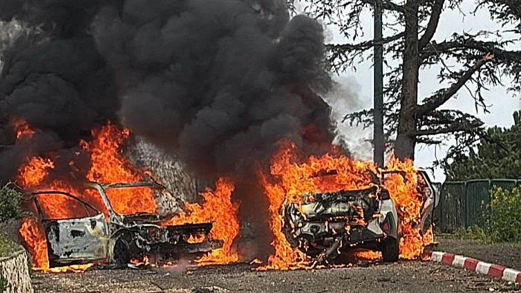 זירת פגיעת הנ"ט באצבע הגליל