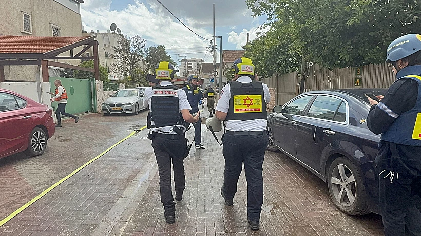 זירת פגיעת רסיס בתל אביב