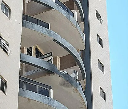 נזק למבנה בבת ים