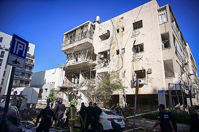 זירת הפגיעה בתל אביב