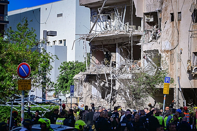 זירת הפגיעה הישירה בתל אביב