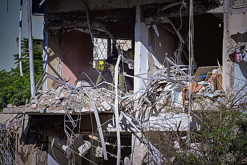 זירת הפגיעה הישירה בתל אביב