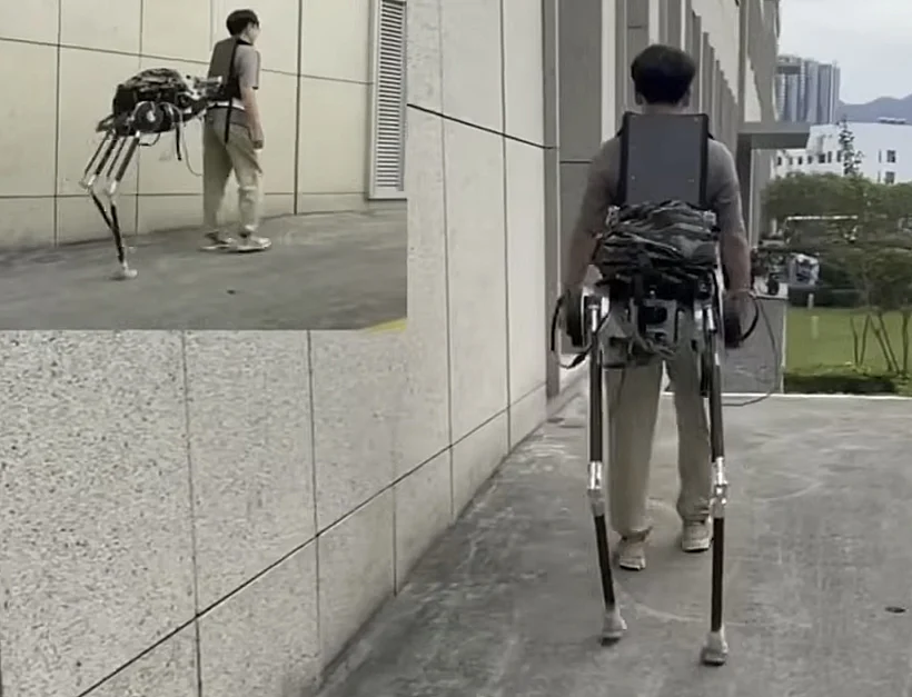 עוד זוג רגליים מאחור: חליפה שהופכת אדם ל”קנטאור”