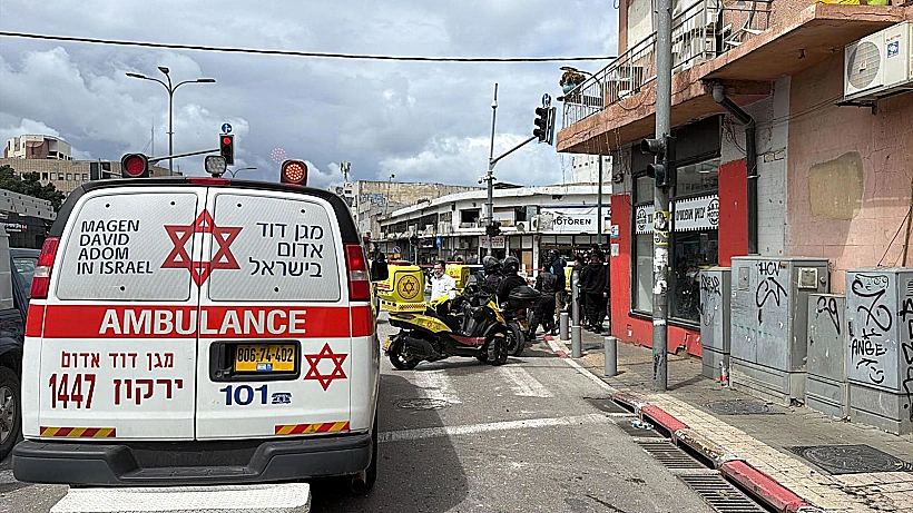 זירת נפילת שברי יירוט בתל אביב