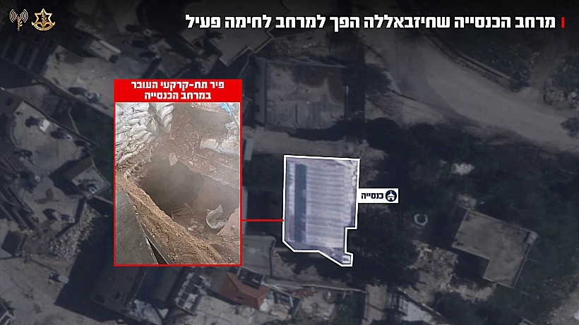 מיקום המנהרה בלבנון