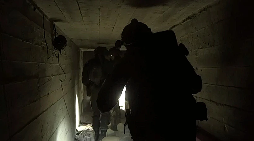 מראה המנהרה שנמצאה בלבנון מבפנים