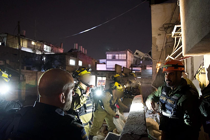 כוחות פיקוד העורף בזירות הנפילה במרכז