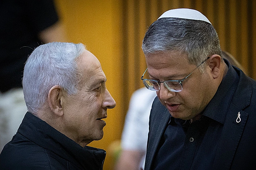 רה"מ נתניהו והשר בן גביר בכנסת