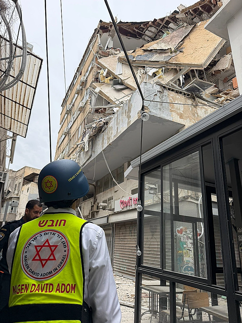 מבנה שקרס בדרום תל אביב