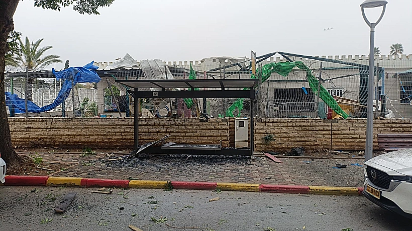 זירת נפילה בגן ילדים בנהריה