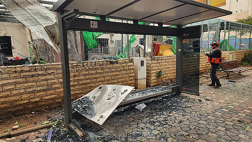 זירת נפילה בגן ילדים בנהריה