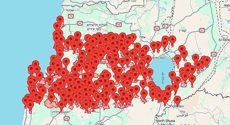 ירי משולב מאיראן ומלבנון לצפון הארץ