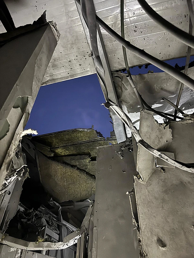 הרס בזירת פגיעת הכטב"ם בגליל המערבי