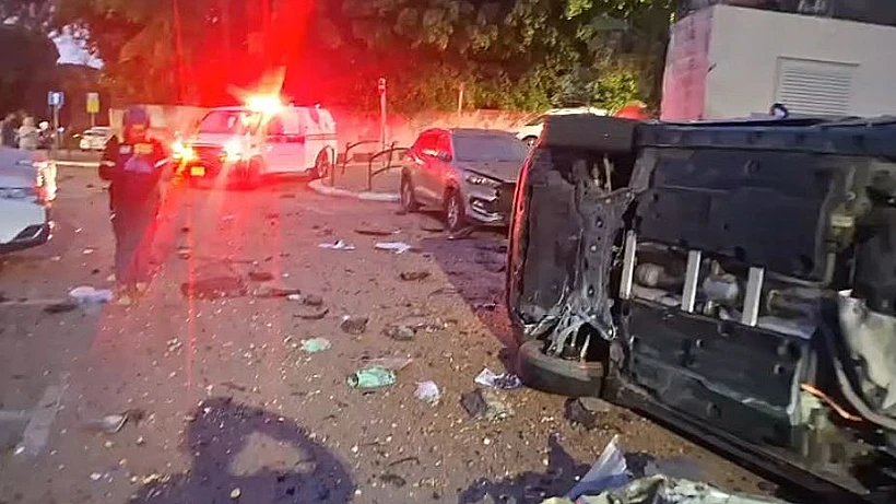 הרס בזירת נפילה בחיפה