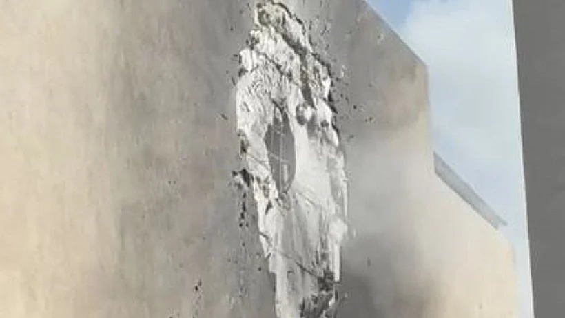 נזק בזירת נפילה בקריית שמונה