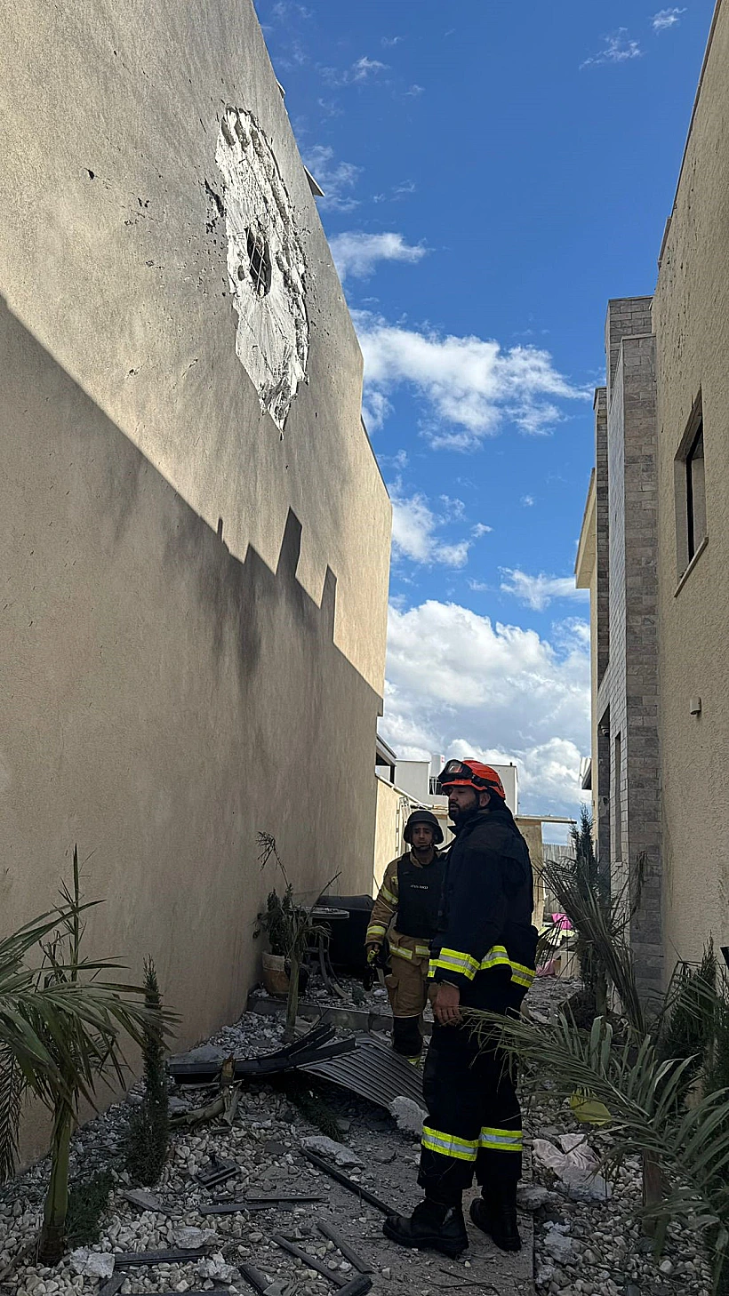 כוחות בזירת הנפילה בקריית שמונה