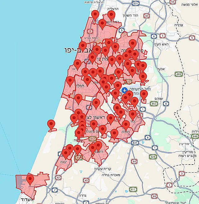 אזעקות במרכז ובאשדוד