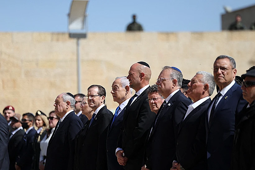 הנשיא הרצוג, רה"מ נתניהו ויו"ר הכנסת אוחנה בטקס ביד ושם