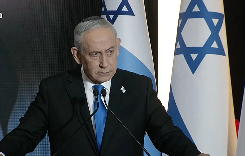ראש הממשלה בנימין נתניהו בטקס המרכזי בהר הרצל