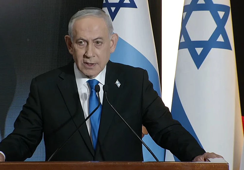 ראש הממשלה בנימין נתניהו בטקס המרכזי בהר הרצל