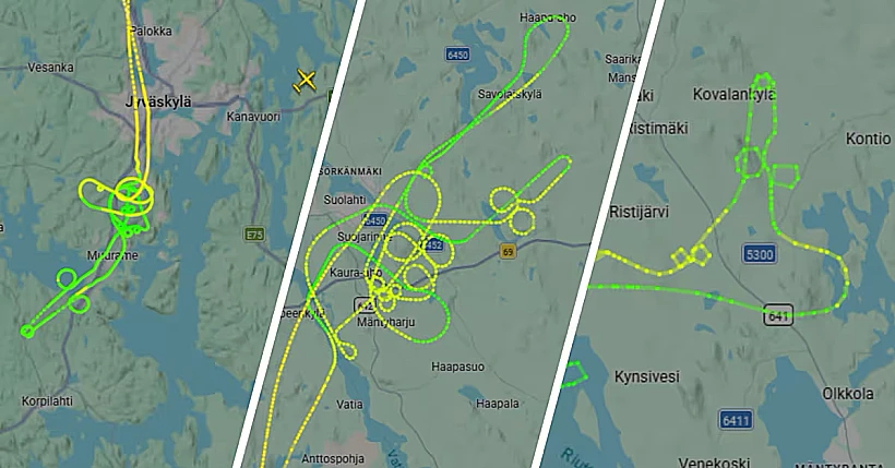 מסך המעקב של FlightRadar