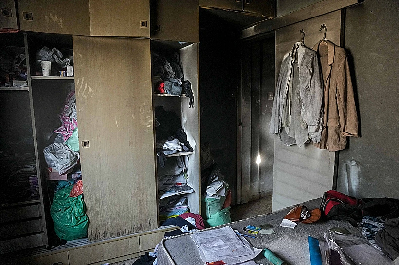 ההרס והחורבן אחרי הטבח בקיבוץ חולית