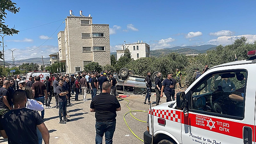 זירת התאונה בסח'נין